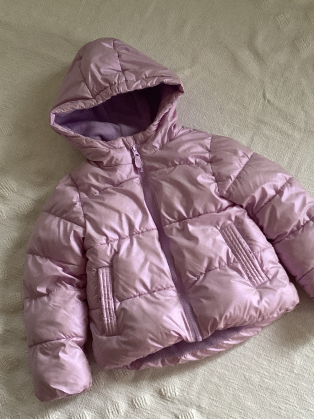 NWOT-Swiss Tech Girls Quilted Lavender Purple Hooded Ski Jacket Winter Puffer Co